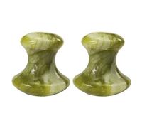 FOMIYES 2 PCS GUASHA RECLAMIENTO MASAJE HERRAMIENTA MáS DE MASAJE Forma de Natural Jade Crystal Guhasha Raspando Piedra Facial Masaje Facial Raspador para Spa Relaxing Set Jade
