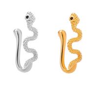 FOMIYES 2 Piezas Anillos Falsos para Nariz Sin Perforación Clip U Serpiente Joyería Nasal de Moda para Mujer Decoración y Atractiva para Fiesta y Diario