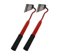 FOMIYES 2 Piezas Azada Manual de Jardín Roja de Acero al Carbono, | Moldura Integral, Corte Tratado Superficie, , para Huerto Exterior y Plántulas