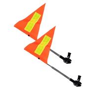 FOMIYES 2 Piezas Bandera para Alta Visibilidad en Exteriores de Seguridad Reflectante con Telescópico de Acero Inoxidable y PVC para Carritos de Golf y Sillas de Ruedas