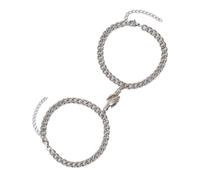 FOMIYES 2 Piezas Brazaletes de Mano Joyería de Creativa Conjunto Apretones Amistad San Valentín