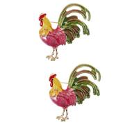 FOMIYES 2 Piezas Broche de Animal fiesta broches para ropa alfiler de esmalte broche de la novedad broche para camisa de mujer broches de niñas broche de metal aleación Vistoso