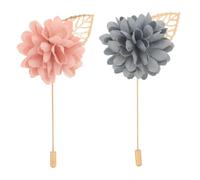 FOMIYES 2 Piezas broche de ramillete fiesta floral novia broches de tela boda lindo pin broche de flor alfileres de flores boutonniere pin Joyas para mujeres Pins para chaquetas aleación