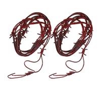 FOMIYES 2 Piezas Cadenas de Alambre de Púas Falso Rojo 2,5 2 de Halloween y Fiestas Temáticas, Accesorio Versátil para Casas y Centros de Mesa