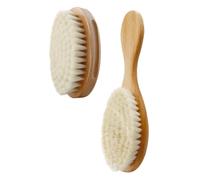 FOMIYES 2 piezas Cepillo de Baño de Lana para Bebés de Cepillo de Cortes de Pelo y Masajeador de Cabelludo Suave y Seguro la Circulación y Calmar Irritaciones