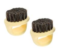 FOMIYES 2 piezas Cepillo para y Bigote para Hombres Herramienta de Limpieza de Facial con Mango Cómodo Cerdas Suaves para Barberías y Doméstico Práctico y Duradero Color Beige