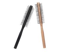 FOMIYES 2 Piezas Cepillo Redondo para Moldear Cabello Peine Rizado de Madera con Mango Fino Cepillo para y Secado con Aire Diseño Compacto y Cómodo para y Casa