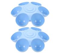 FOMIYES 2 Piezas Cuenco y Plástico Seguro y Superficie Lisa de 6 Divisiones Resistente con Diseño Floral Fácil de Limpiar y Portátil para Perros Gatos para Uso Diario