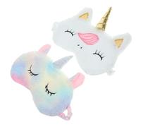 FOMIYES 2 Piezas De De Unicornio Antifaz Para Dormir De Felpa Antifaz Para Dormir Para Mujeres Viajes
