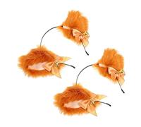 FOMIYES 2 Piezas diadema con orejas de gato venda Hola cintas para el pelo con orejas de gato casco de oreja accesorios para gatos diademas de orejas de animales tocado de fiesta tela