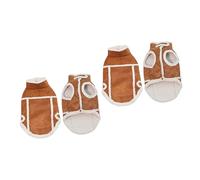 FOMIYES 2 Piezas Disfraces para niños Chico Chaqueta Traje de niños Chaqueta de de Nieve Abrigos Vestidos Tela de Perro de Fiesta Ropa para Mascotas Invierno Saco paño térmico