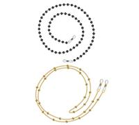 FOMIYES 2 Piezas Gafas De Cuerda Cadena Para Colgar Anteojos Cadena De Cuentas De Anteojos Cadena De Collar De Anteojos Cordón De Cuentas Cuerda Para Gafas Lentes Acrílico Talón