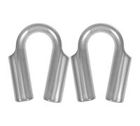 FOMIYES 2 Piezas Guardacabos de Acero Inoxidable M10 con Estructura Triangular, Instalación y Diseño Resistente para Protección y Sujeción de Cables de Alambre