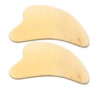 FOMIYES 2 Piezas Guasha Scraping Plate Facial Massage Tool Natural Ox Horn For Skin Tightening Antiaging And Product Absorption Enhancement