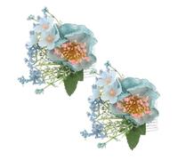 FOMIYES 2 Piezas Hawaiian Flower Hair Barrettes Artificial Hibiscus Plumeria Side Combs Lightweight Bridal Hair Accessories For Women Beach Wedding Luau Party