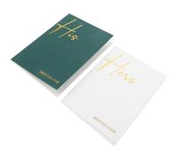 FOMIYES 2 Piezas Libro de Votos Matrimoniales Elegante de Papel Plantilla para Escritura Cómoda, Adecuado para Ceremonia de Boda y Recuerdo Especial