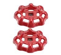 FOMIYES 2 Piezas Manija de Válvula de Compuerta Roja de Hierro, Fácil de Instalar y Duradera, Repuesto Adecuado para Mangueras y Grifos en Jardines