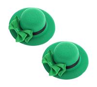 FOMIYES 2 Piezas Mini Sombrero de San para Botella, Franela Verde, Fiesta | Decoración Clásica para San , Uso en Casa, Tamaño 8x8, Complemento para Botellas