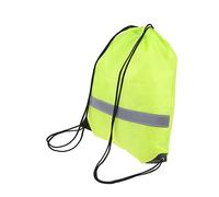 FOMIYES 2 Piezas Mochila de Cordón Amarilla Verde Resistente y Duradera para Fitness y Saco de Almacenamiento Portátil con Gran Capacidad y Diseño Reflectante