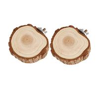 FOMIYES 2 Piezas Muelle de Troncos de Loros Puesto de Juego para Loros Plataforma de pie para hámster Juego de Madera Juguete Plataforma en Forma de Abanico Interesante Plataforma de Aves