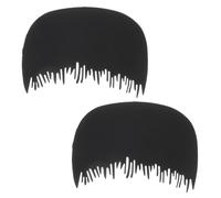 FOMIYES 2 Piezas Peine De Fibra Peine Para Construir El Cabello Peine Escudo De Peine Para El Cabello Peine Aplicador De Fibra Peine De Plástico Peine Protector El Plastico Black