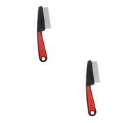 FOMIYES 2 Piezas peine de finos de acero inoxidable peines para perros de corte fino para estilistas para secciones definidas carteras hombre quita caspa