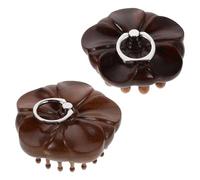 FOMIYES 2 Piezas Peine Masajeador de Madera de Sándalo Natural con Anillo para Dedos Cepillo Portátil de Dientes Redondos para Masaje y Raspado del Cabelludo Comb de Dientes Anchos y para