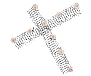 FOMIYES 2 Piezas Peine para Recoger el Cabello Suelto Fijadores Cabello Pinzas para Flequillo Herramientas Invisibles para Mujeres y Niñas Peinados Lavado Facial Ducha Mascarilla Facial