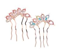 FOMIYES 2 Piezas Peineta Lateral Gemas De Imitación Pinzas Para Trenzas Peineta Floral Para Novia Para Bodas Accesorios Brillantes Cabello De Mujer Uso Para Damas De Honor Ceremonias