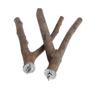 FOMIYES 2 Piezas Percha De Pájaro Puesto De Pájaros De Madera Natural Puesto De Loros Puesto De Juego para Pájaros Tenedor De Madera De Loro A Su Iniciar Sesión Chinchilla