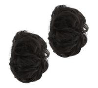 FOMIYES 2 Piezas Pieza Peluca De Moño Pieza De Coletero Para Extensiones De Cabello Peluca Rizada Ondulada Postizo De Moño Pelucas Brote Accesorios Alambre De Alta Temperatura