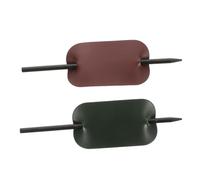 FOMIYES 2 piezas PU Cuero Vintage Accesorios para Cabello de Puños para Moños con Pinzas y Palos Clips Elegantes para Mujeres para Fiestas y Diario