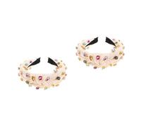 FOMIYES 2 Piezas Rhinestone Headband With Bow Vintage Style Wide Knotted Crystal Hairband For Women And Sparkling Embellished Hair Accessory Soft Durable Material Versatile Styling