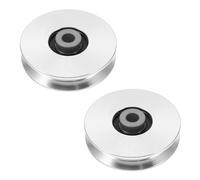 FOMIYES 2 Piezas Rueda de Polea de Cable Silenciosa 75mm con Rodamientos | Reemplazo Rápido para Máquinas de Ejercicio, Ranura 7x7 Mm, Orificio 10mm, Uso en Casa y Mantenimiento