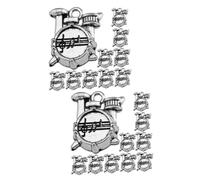 FOMIYES 2 Series Colgante De Tambor Inoxidable Encanto Accesorio Collar Largo Oro Acero Colgar Batería Joyería Colgante Decoración Diy Hacer Amuletos Silver Aleación De Zinc 10 Piezas*2