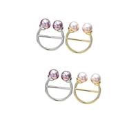 FOMIYES 2 Series Hebillas Multifuncionales Para Bufandas Y Ropa Diseño Simple Y Elegante Para Fijar El Dobladillo De Camisetas Y Accesorios De Moda Dorado Plateado 2 Piezas*2