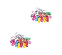FOMIYES 2 Series Llaveros De Matryoshkas Coloridos Adorables Pendientes Para Claves Decoración Práctica 12 Piezas X 2