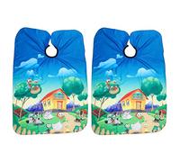 FOMIYES 2 Uds Delantal De Peluquero Capa De Champú Capa De Tinte De Pelo Delantal Para Niños Cubierta De Corte De Pelo Capa De Corte De Pelo Para Niños Chaqueta De Estilista Capa De Corte