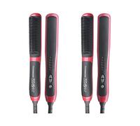 FOMIYES 2 Uds Herramienta de Peluquería Pelo Eléctrico Cerámica Eu Anion Rizador Alisador Férula con Enchufe Ajustable