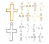 FOMIYES 20 Colgantes De Cruz De Jesús Con Forma De Crucifijo Para Bolso Cruces Pequeñas Minicruz Cristiana Dije De Fe Acero Inoxidable Crucifijo Pendientes Dije De Fe