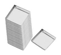 FOMIYES 20 Piezas Bandejas Metálicas Cuadradas Recipientes Vacíos para Recarga de Maquillaje Bandejas de Hierro para Rubor y Sombra de Ojos Paleta Cosmética DIY Compatible con Imán para