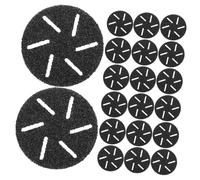 FOMIYES 20 Piezas Cabezal de fregado para de pies parte de la cabeza del rodillo de la de pies disco de lija para limas de recarga de limas para escarchado Negro