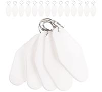 FOMIYES 20 Piezas Etiquetas para Llaveros y Equipaje Paquete Anillo Dividido Etiquetas Convenientes para Identificación de Llaves y Equipaje Diseño Simple y
