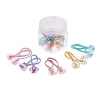 FOMIYES 20 Piezas Pequeña Banda De Goma Mini Cabello Coleteros Bufanda De Gomas Colorful Acrílico