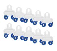 FOMIYES 20 Unidades Ruedas Deslizantes para Cortina Mini de Plástico | Doble Curva Rodamientos, Recambio Rápido para Rieles de Techo, Valencias y Divisores