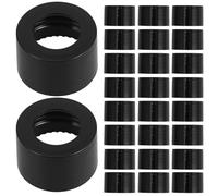 FOMIYES 20 Unidades Tapón Negro de Sellado para Botellas de Vidrio con Diseño de Orificio, Material Pp, Adecuado para Aceites Esenciales y Aromaterapia Hogar