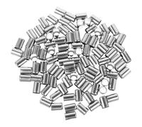 FOMIYES 200 Casquillos Hidráulicos de Acero Inoxidable 13 MM para Mangueras Trenzadas Kit de Reparación de Racores para Aire y Acetileno Accesorios Resistentes para Crimpar Mangueras