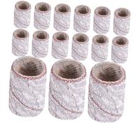 FOMIYES 200 Piezas Bandas de Lijado para Taladro de Uñas Blanco Resistentes para Manicura Pedicura Kit Profesional y Doméstico