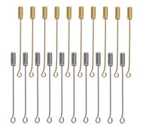 FOMIYES 20juegos Broche de Alfiler Plano de Broches Metálicos con Extremos de Tope Alfileres de Seguridad Aguja Larga para Manualidades Pasador para Broche