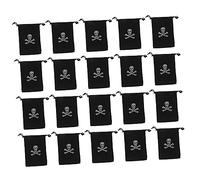FOMIYES 20piezas Bolsas De Halloween Diseño De Pirata Resistentes Para Dulces y Decoración Festiva Bolsa De Almacenamiento De Calaveras y Monedas